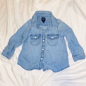 Gap Toddler chambray shirt, size 12-18mo